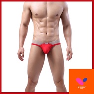 Semi-transparent Waistband Mens Thong Men Underwear Bikini Men G String