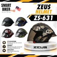 Zeus Helmet ZS-631 Double Visor And Spoiler Open Face Helmet