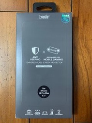[全新未使用]hoda iPhone 14 Pro Max 手遊專用霧面防窺保護貼附貼膜神器