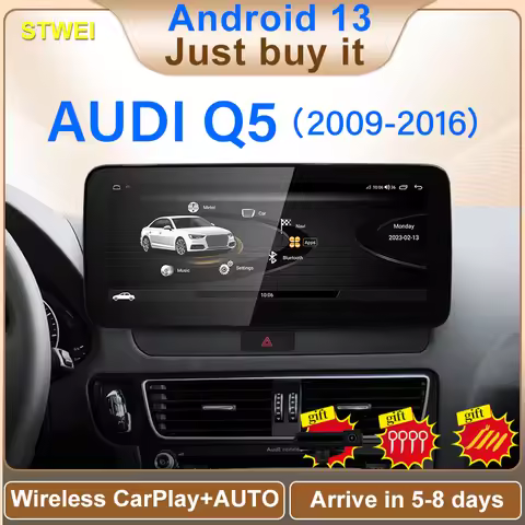 Factory Price 8G 64G Android13 12.3inch Carplay AUTO For AUDI 09-16 Q5 Car Video Players GPS Navigat