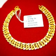 LAELA GELANG  TANGAN LIPAN PADU 2C EMAS TULEN 916 GOLD BRACELETS