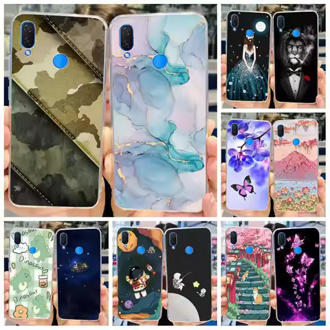 For Huawei Nova 3i Case P Smart Plus 2018 Cover INE-LX2 Fashion Marble Clear Silicon Soft Cover For 