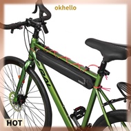 [Okhello.sg] Bicycle Front Tube Frame Bag Waterproof Bike Pouch Large Capacity Pannier Bag