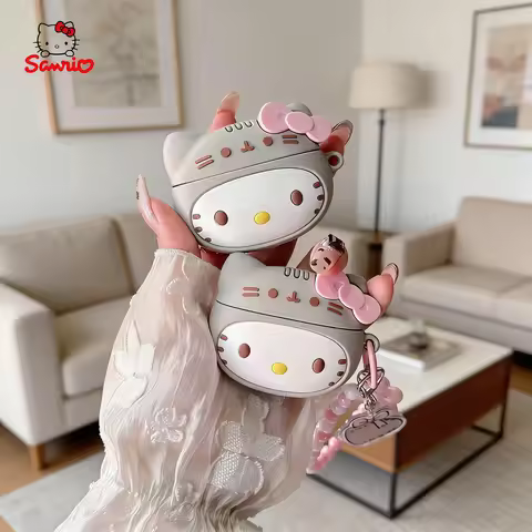 Kawaii 3D Sanrio Hellokitty Headphone Case Protective Cover for Apple Airpods Pro 2 Pro 3 Airpods 4 