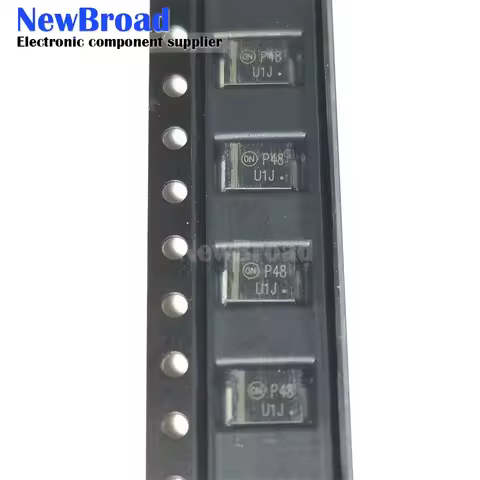 50PCS MURS160T3G MURS160 MUR160 Screen Printed U1J 1A 600V SMB Fast Recovery Diode