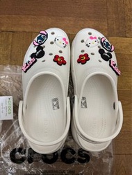 全新Crocs 白色 洞洞鞋 厚底鞋 涼鞋 增高鞋 懶人鞋 輕便鞋 雲朵款 5cm 連配飾