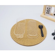 50PCS 280ML/500ML Transparent Long Cake Box Ice Cream Fruit Cheesekut Boxes Mousse Pudding Tiramisu 