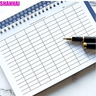 SHANHAI Spiral Bound Notebook, Blank Grid Sturdy Cover Financial Record Book, Multifunctional Vertic
