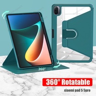 Xiaomi Mi Pad 6 Pro 11 inch 360°Rotatable Leather Case for Xiaomi Pad 5 Pro 11 Inch Transparent Hard Acrylic Stand Cover for Xiaomi MiPad 5 5 Pro 11"