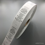 Cotton Ready Stock Accessories Manufacturer Synthetic English Version with Washing Label Clothing Pr