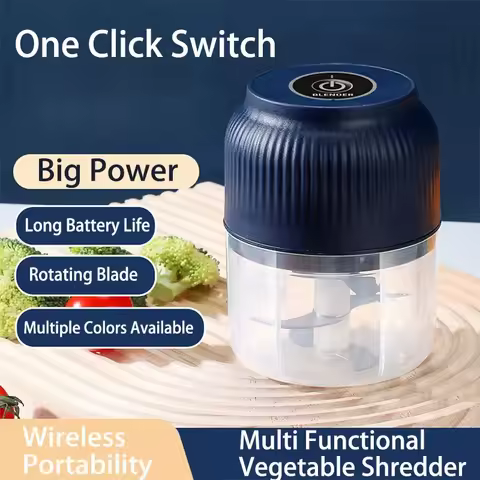 250ml Mini Wireless USB Rechargeable Electric Vegetable Chopper Garlic Crusher Food Chopper for Kitc