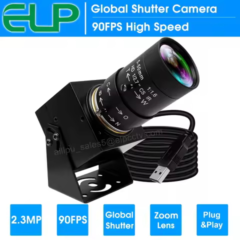 Global Shutter USB Camera High Speed 90fps 1920X1200 AR0234 Color Mini UVC Video USB Zoom Webcam For