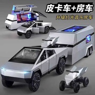 German Tesla Cyber Pickup Truck Simulation Collection Children Alloy Car Model Boy Toy Car Ornaments