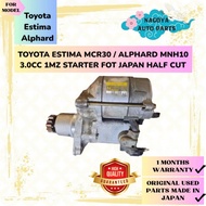 TOYOTA ESTIMA MCR30 / ALPHARD MNH10 3.0CC 1MZ STARTER FOT JAPAN HALF CUT