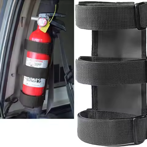 Car Roll Bar Fire Extinguisher Holder Fire Extinguisher Mount Strap for Jeep Wrangler Unlimited CJ Y