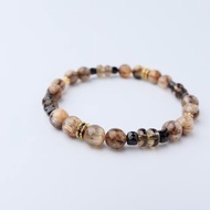 煉金庇影 黑金鋰雲母 茶晶 黑碧璽 避邪 五行 水金款 水晶手鏈