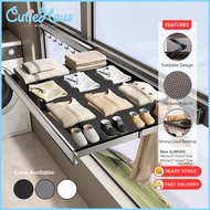 Cutiehaus Retractable Drying Rack Foldable Towel Clothes Shoes Rack Multiuse Telescopic Rak Lipat Pe