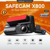 SAFECAM X800 4K WIFI Dual-Channel Dashcam 2160P Front + 1080P Rear Dashcam WIFI Control 24-H