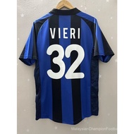 【Retro SSS+】S-XXL Hot 2001-02 Inter Milan Ronaldo & Vieri Retro Home Jersey - High Quality Customize