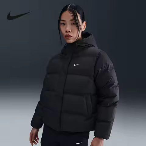 Nike Nike Women's Winter Down Jacket HERMA-FIT Loose Water Rejection Hooded Jacket IH0728-010