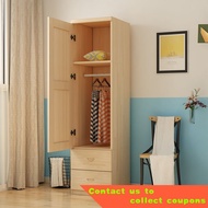 Solid Wood Simple Children's Wardrobe One-Door-Open Cabinet Double Door Bedroom Cabinet Wardrobe Storage Cabinet Rental
