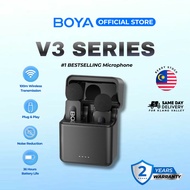 BOYA V3/V30/V35 Mikrofon Wayarles Lavalier untuk Mikrofon iP/Android/Laptop/Tablet Charging Case