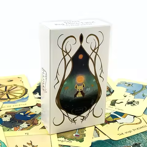Mimi Mice Tarot Cards 78‑Card Deck Cute Mouse Animal Theme Tarot Cards Divination Fortune‑Telling Ca