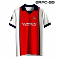 Arsenal retro Gunners red full print jersey [not customized]