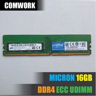 แรม MICRON 16GB DDR4 ECC UDIMM UNBUFFERED SERVER RAM MEMORY PC4 X99 C612 WORKSTATION SERVER DELL HP 