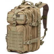 40L Military Tactical Backpack Large Army 3 Day Assault Pack Molle Bugout Bag Rucksack (Tan) Beg Tak