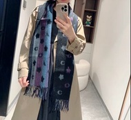 coach wool cashmere Scarf shawl 頸巾女款禮物羊毛羊絨圍巾絲巾送禮必備