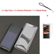 TPU Case Cover with Films Hand Strap for Sony Walkman NW-ZX300 NW-ZX300A NW ZX300 16gb 32gb 64gb Shell Skin