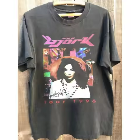 Bj Ö Rk 1996 Tour Classic Men's T-shirt Summer New Style Unisex Casual T-shirt