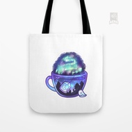 Aurora Borealis Tea Canvas Tote Bag