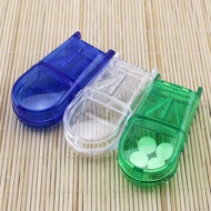 lovelyhome Pill Cutter Portable Small Medicine Box Medicine Dispenser Plastic Tablet Pill Splitter