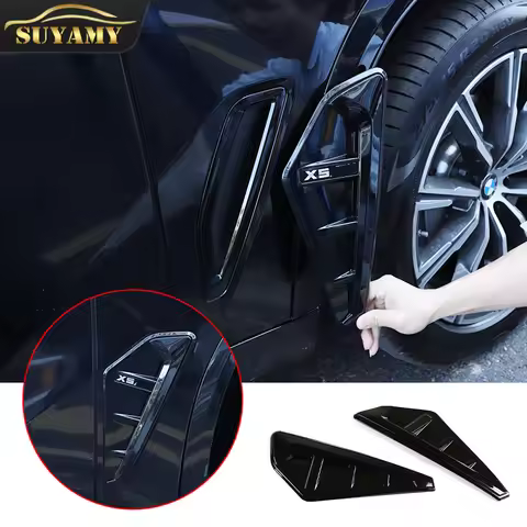 2pcs Car Modified Side Spoiler Wind Knife For BMW X5 G05 X5M F95 2019-2022 Side Fender Vent Decorati