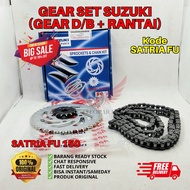 SATRIA FU GEAR SET D/B FRONT REAR + SATRIA FU 150 CHAIN ORIGINAL SUZUKI, SATRIA FU GEAR PACKAGE, SAT