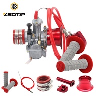 ZSDTRP Modified Motorcycle PWK Carburetor 21 24 26 28 30 32 34mm With Throttle Grips Hand Grips Air Filter Cup for Scooter ATV