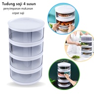 TOP GOS-Z101- Food Storage 4 Layer / Food Storage Rack / 4 Layer Serving Cover