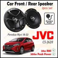 For Perodua Myvi NEW 18-22 Car Speaker Front/Rear Speaker JVC CS-J620 2 Way Coaxial 300W Peak 30W RM