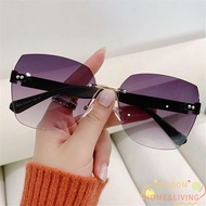 WISDOM Rimless Sunglasses Vintage Fashion 2022  Women Shades