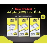 Charging Set leeplus LP-A08 20W Type-C To Lighting/Type-C ToType-C Li Plus (Charger + Cable)