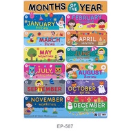PP Plastic Poster Months Of The Year EP-587