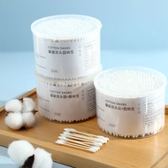 Box of 500 Ear Cotton Swabs, Wooden Medical Cotton Swabs with 2 Round Heads, Safe and Environmentall