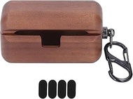 Walnut Wooden Case for AZ80 Earphones, Support Cordless Charging, Wood Protector Charging Case for E