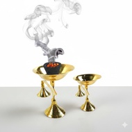 SAMBRANI HOLDER BRASS DHOOPAKAL FOR PRAYER | POOJA USAGE | ibadat india | kemayan