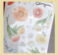 OKMT新七天貼紙手帳膠帶 花香戀曲-PET模切-8.5cm*3m-35cm循環