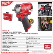 MILWAUKEE M12 FIWF12-0C (BARE TOOL) M12 Fuel 1/2" Stubby Impact Wrench