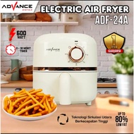 READY STOCK AIR FRYER ADVANCE Air Fryer Pintar 2.4L Low Watt 400W ADF24A Garansi Resmi 1 Tahun