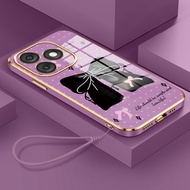 Phone Case For ITEL A50 Case Black Ribbon Women's Case Pattern Silicone Phone Case Softcase HP Case